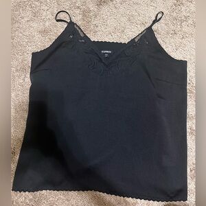 Express black lace tank top